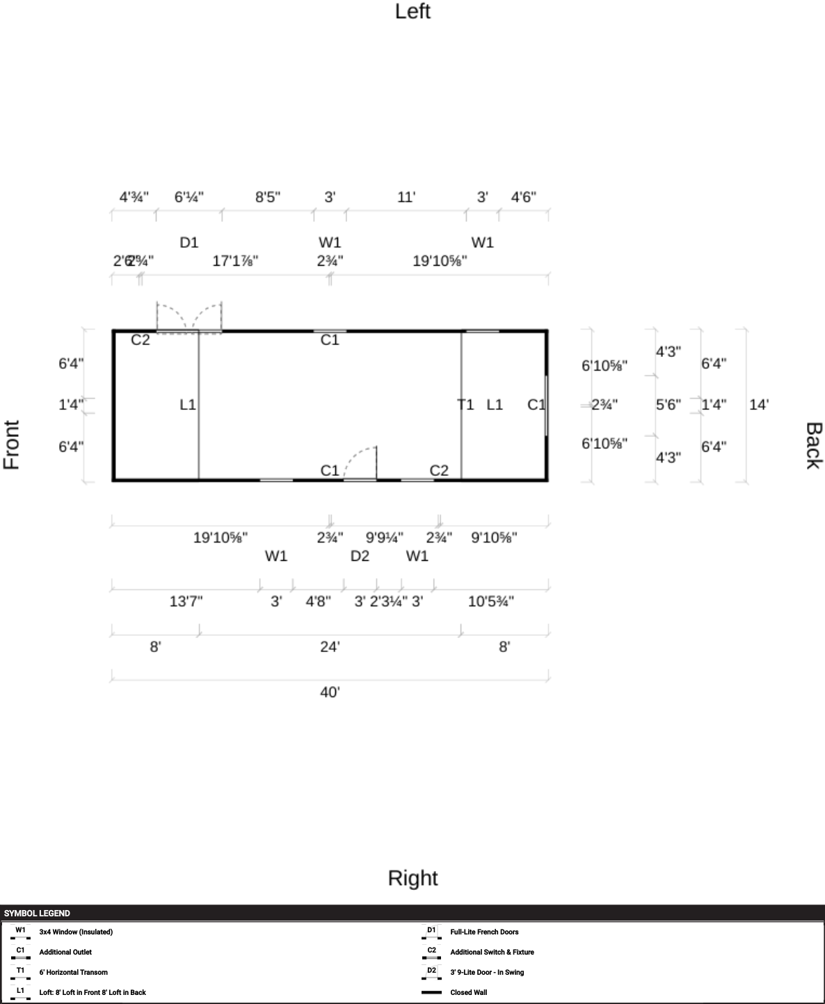 Side Lofted Barn 14x40 - Image 2