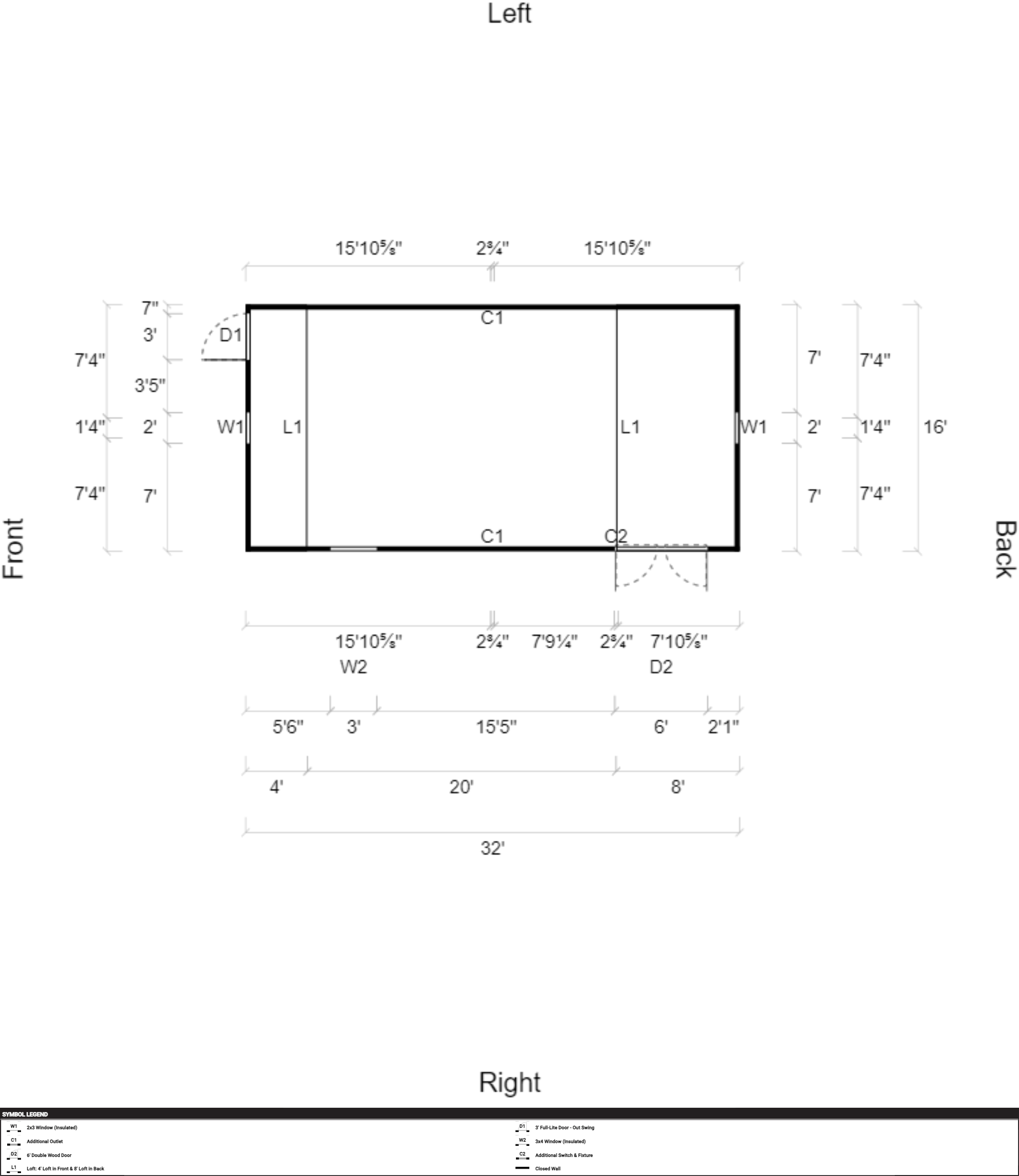 Side Lofted Barn 16x32 - Image 2