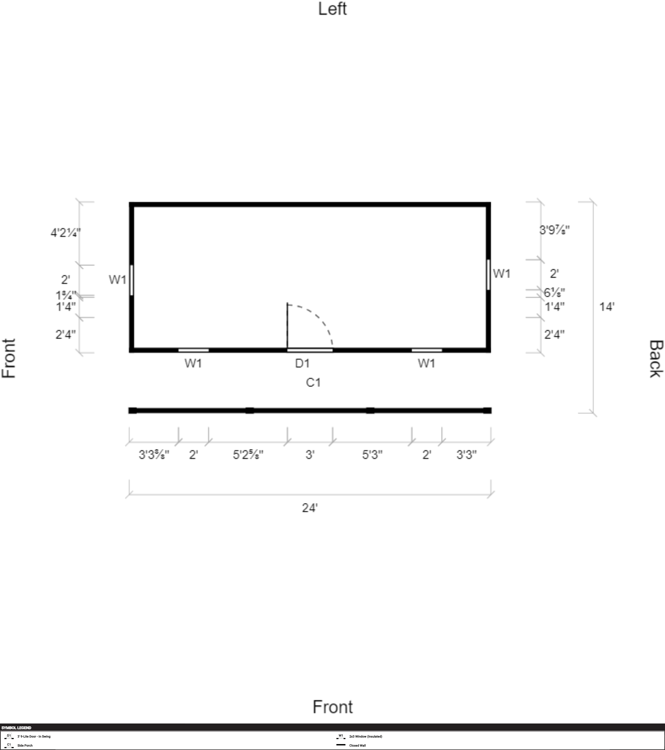 Side Porch Cabin 14x24 - Image 2