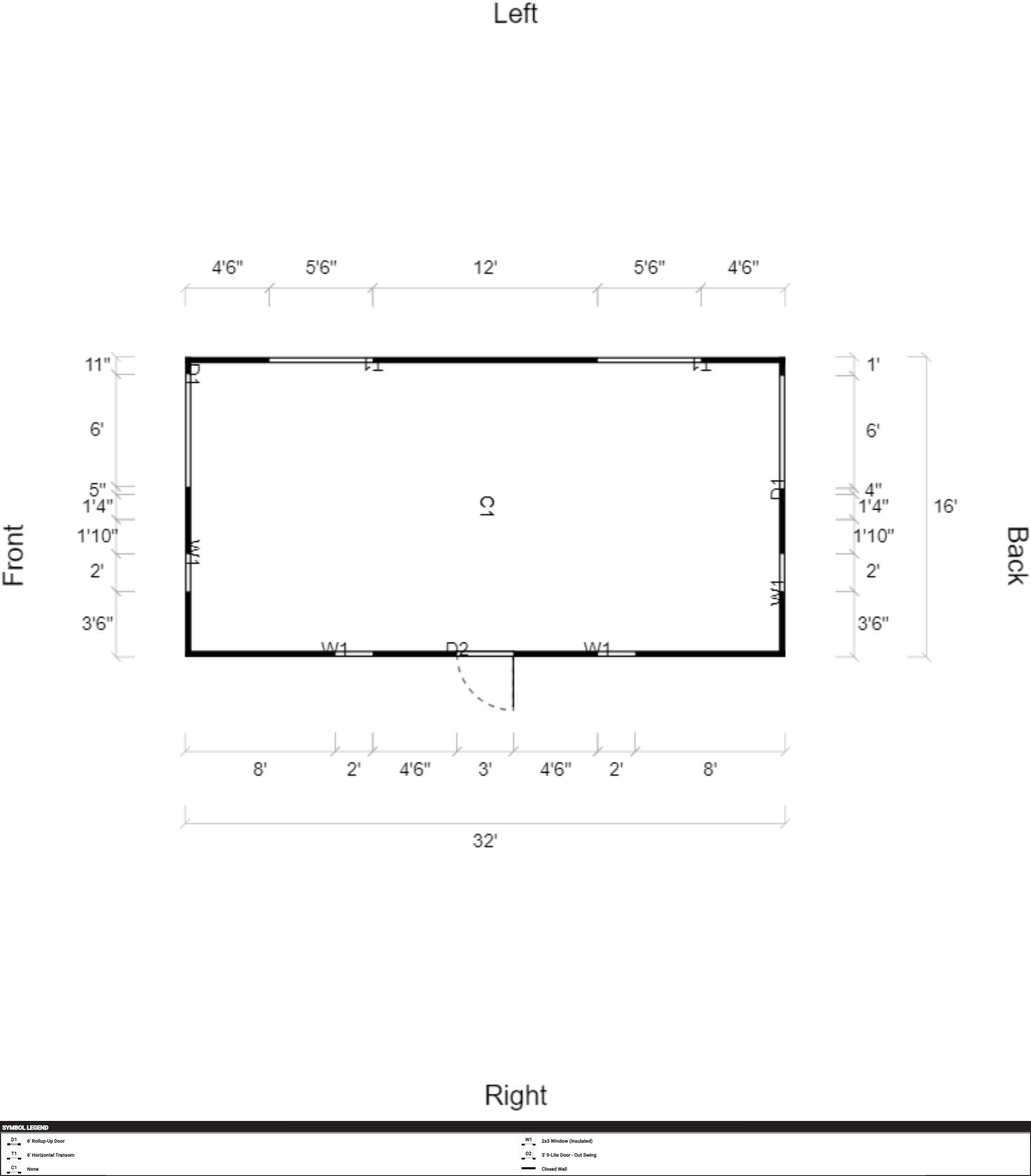 Side Garden Shed 16x32 - Image 2
