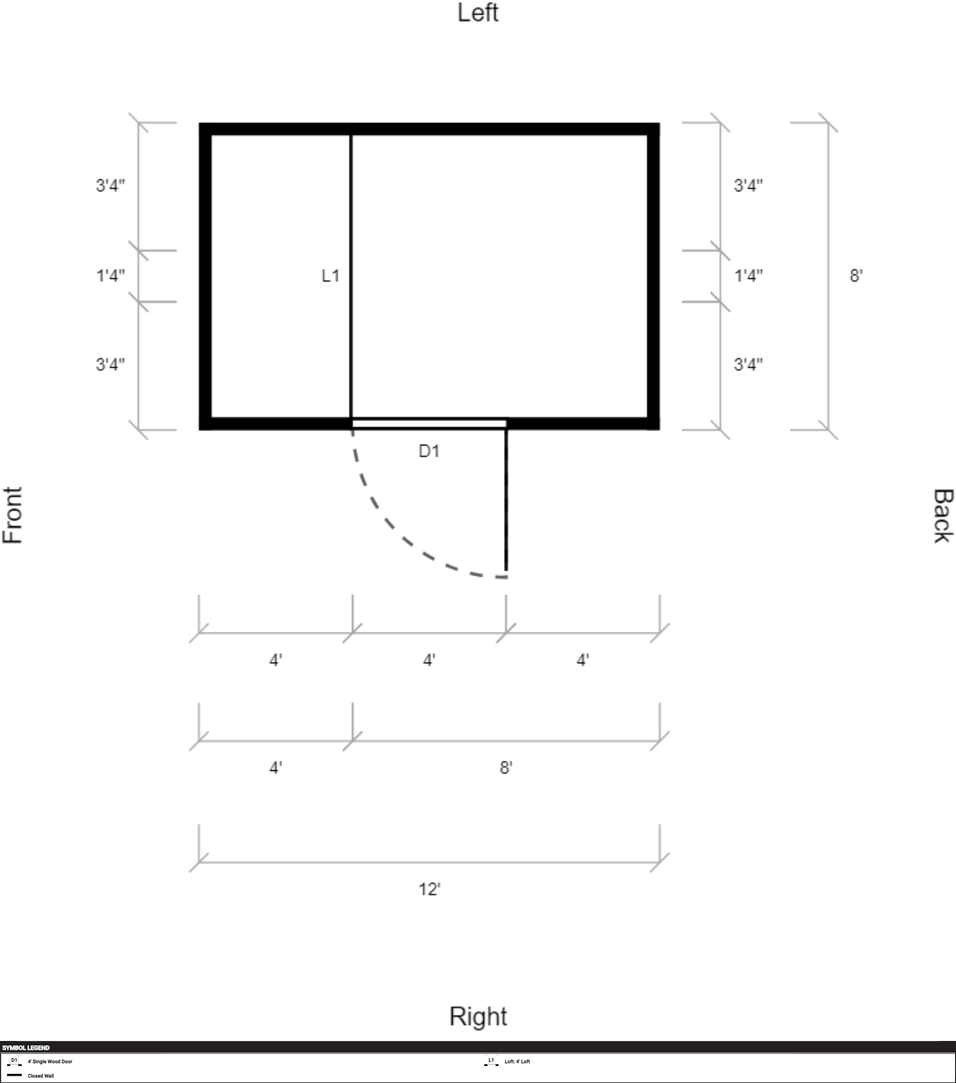 Side Lofted Barn 8x12 - Image 2