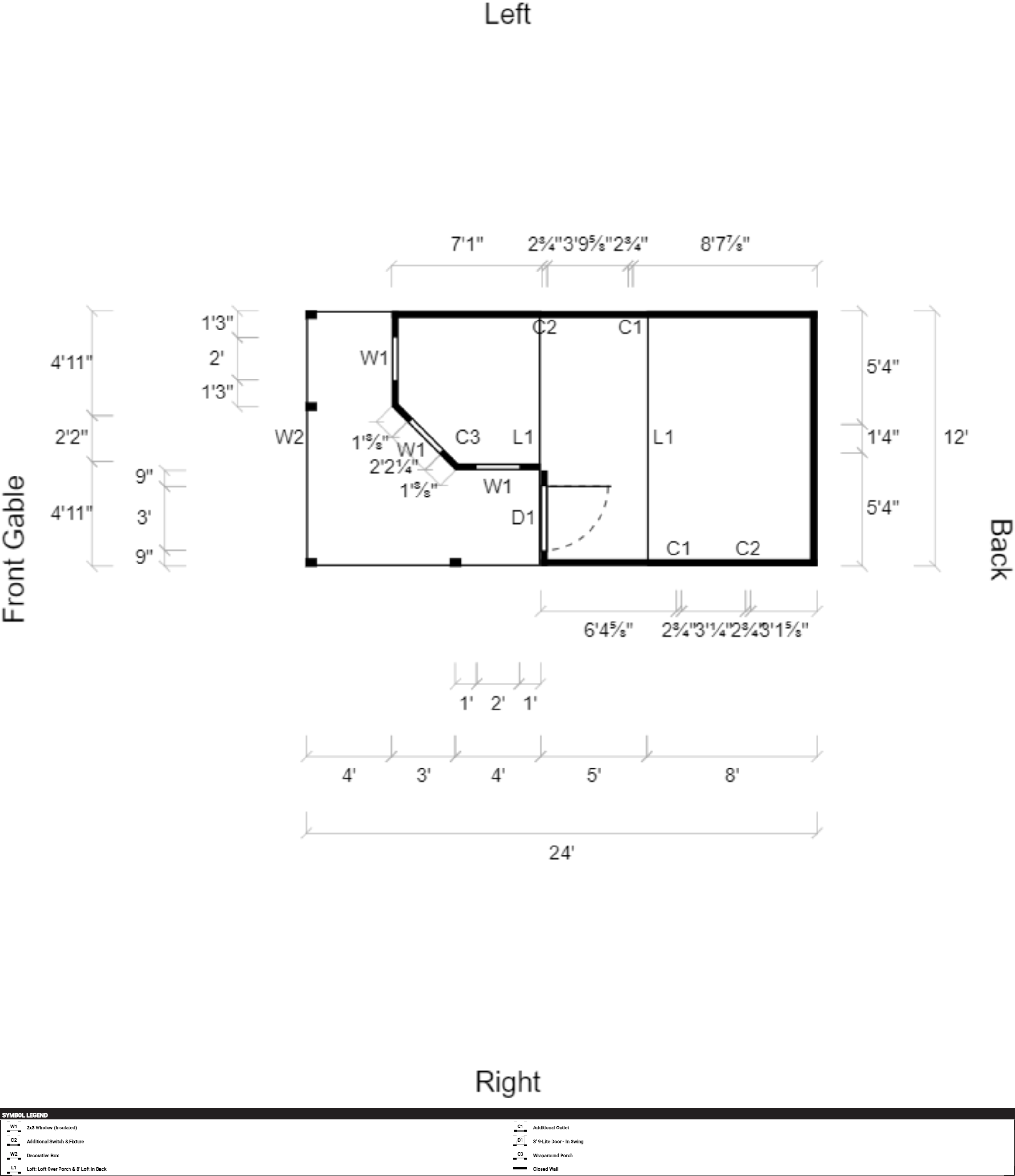 Deluxe Lofted Barn Cabin 12x24 - Image 2
