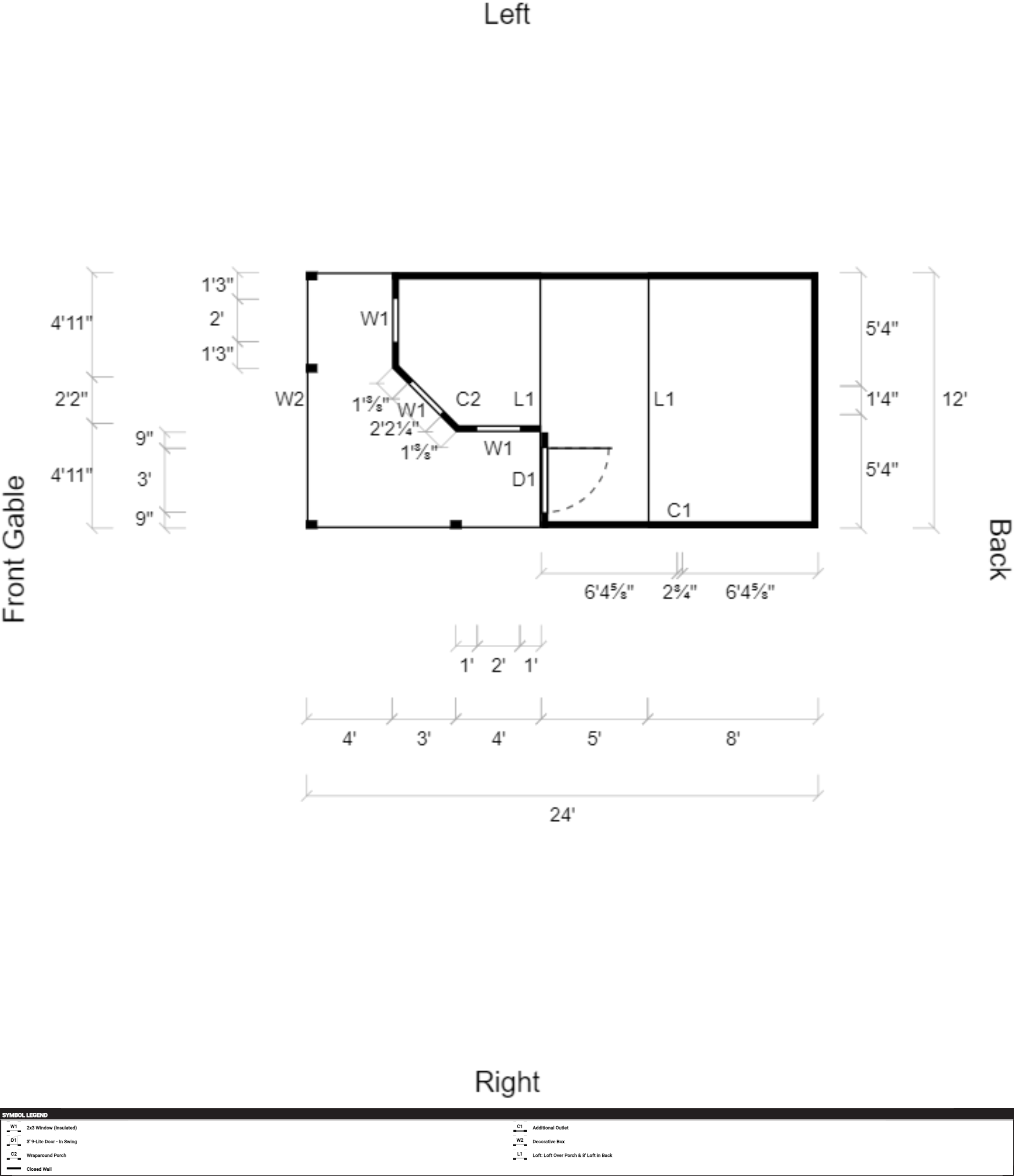 Deluxe Lofted Barn Cabin 12x24 - Image 2