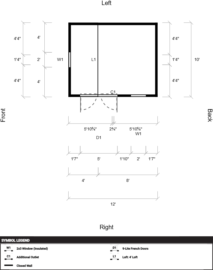 Side Lofted Barn 10x12 - Image 2