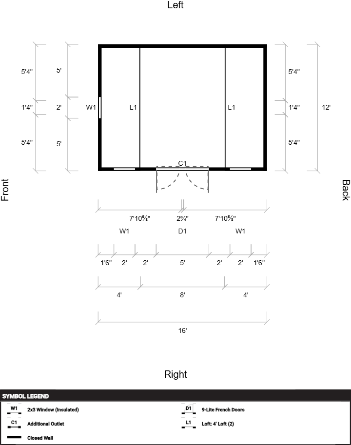 Side Lofted Barn 12x16 - Image 2