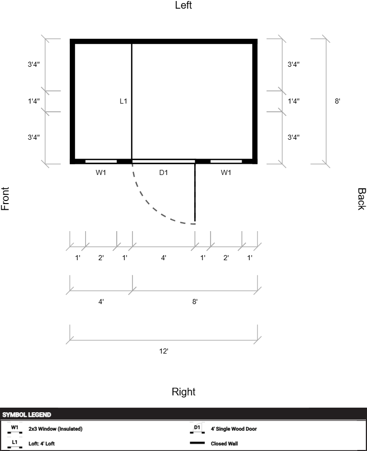 Side Lofted Barn 8x12 - Image 2