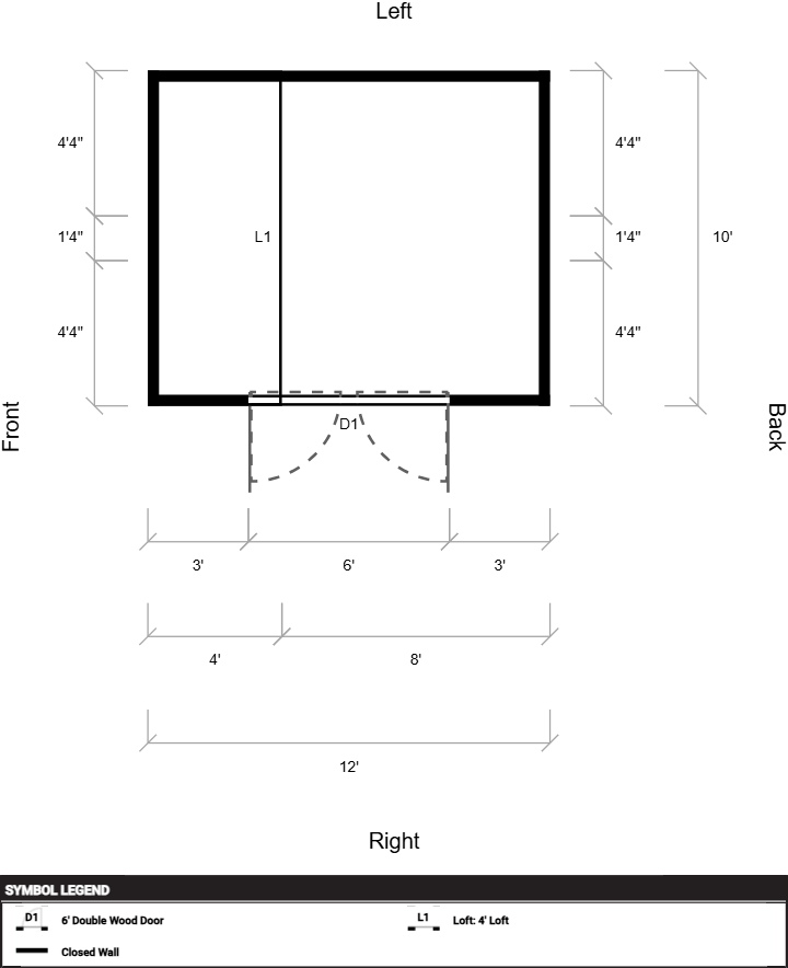 Side Lofted Barn 10x12 - Image 2