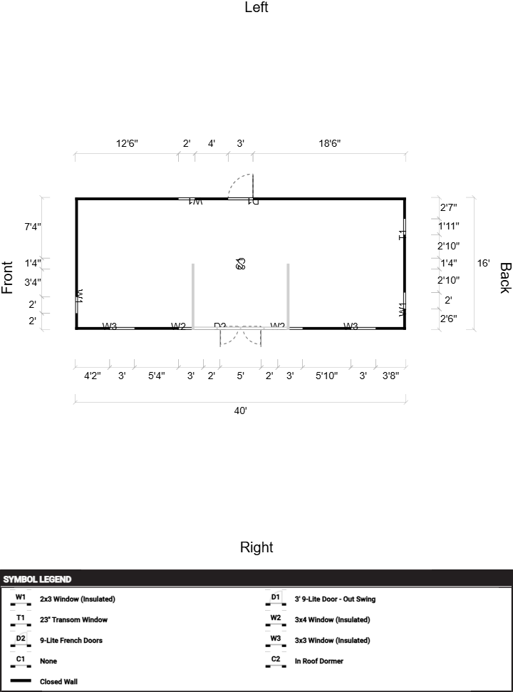 Side Garden Shed 16x40 - Image 2