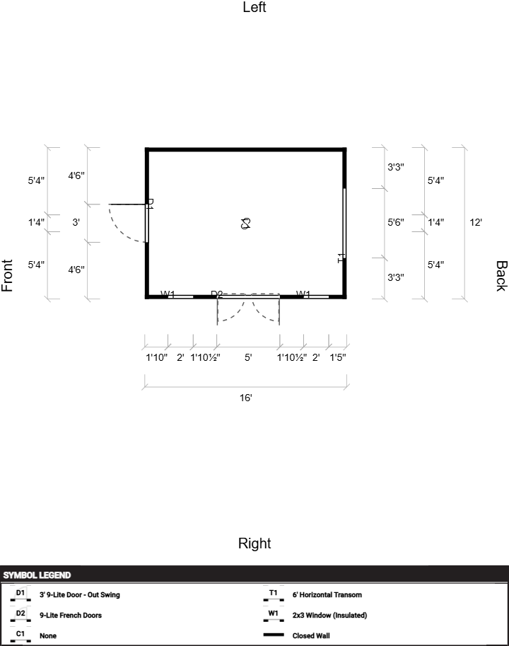 Side Garden Shed 12x16 - Image 2