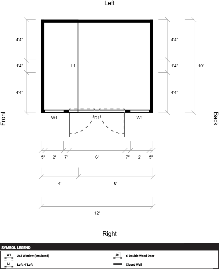 Side Lofted Barn 10x12 - Image 2