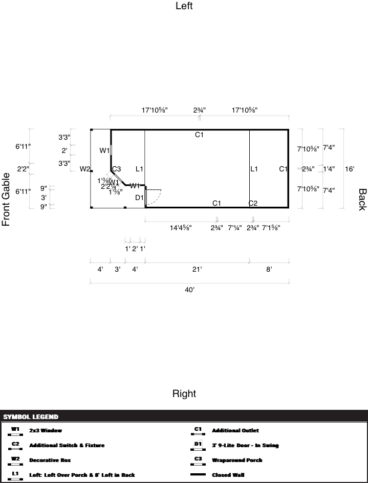 Deluxe Lofted Barn Cabin 16x40 - Image 2
