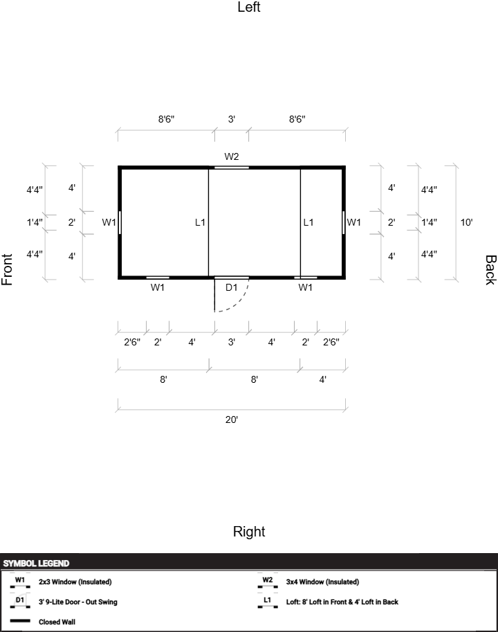 Side Lofted Barn 10x20 - Image 2