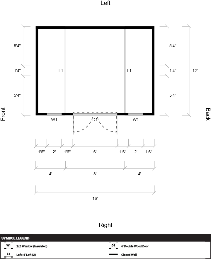 Side Lofted Barn 12x16 - Image 2