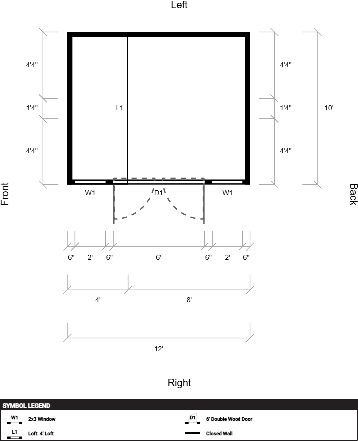 Side Lofted Barn 10x12 - Image 2