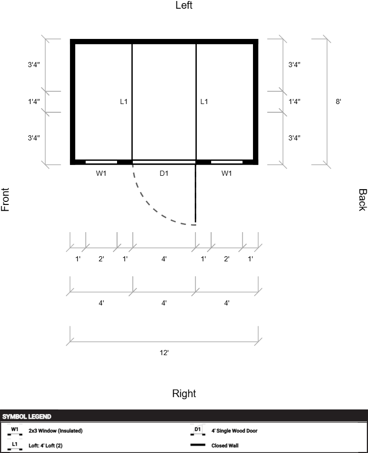 Side Lofted Barn 8x12 - Image 2