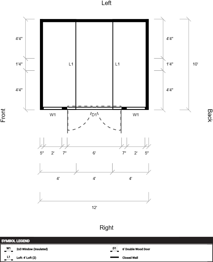 Side Lofted Barn 10x12 - Image 2