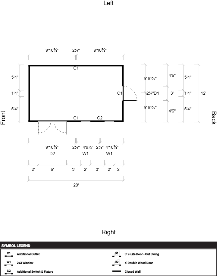 Side Garden Shed 12x20 - Image 2