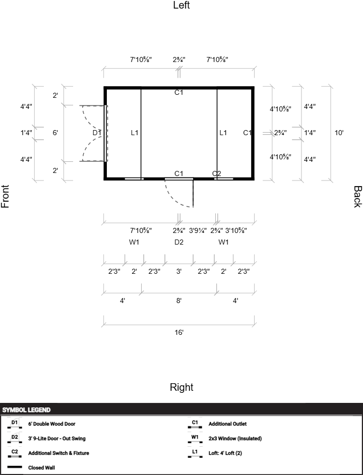 Side Lofted Barn 10x16 - Image 2