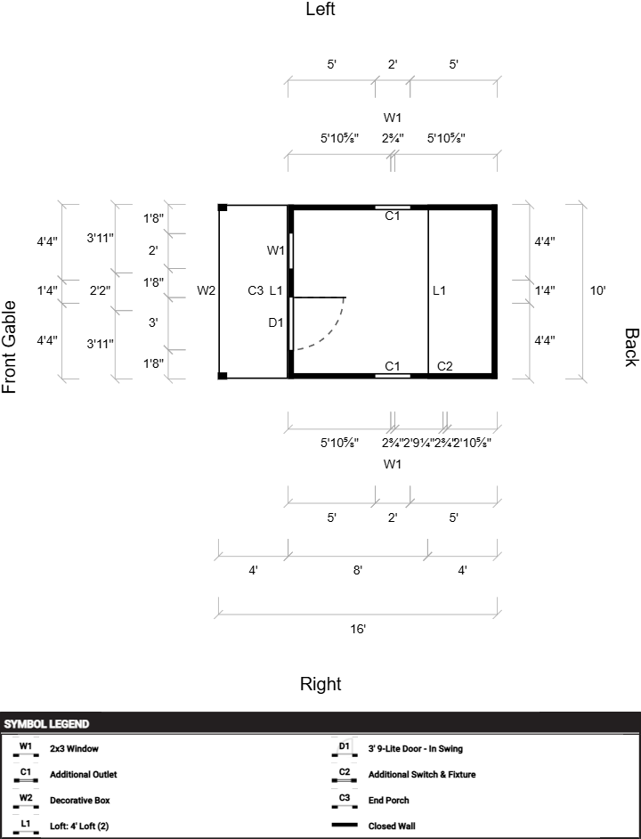 Lofted Barn Cabin 10x16 - Image 2