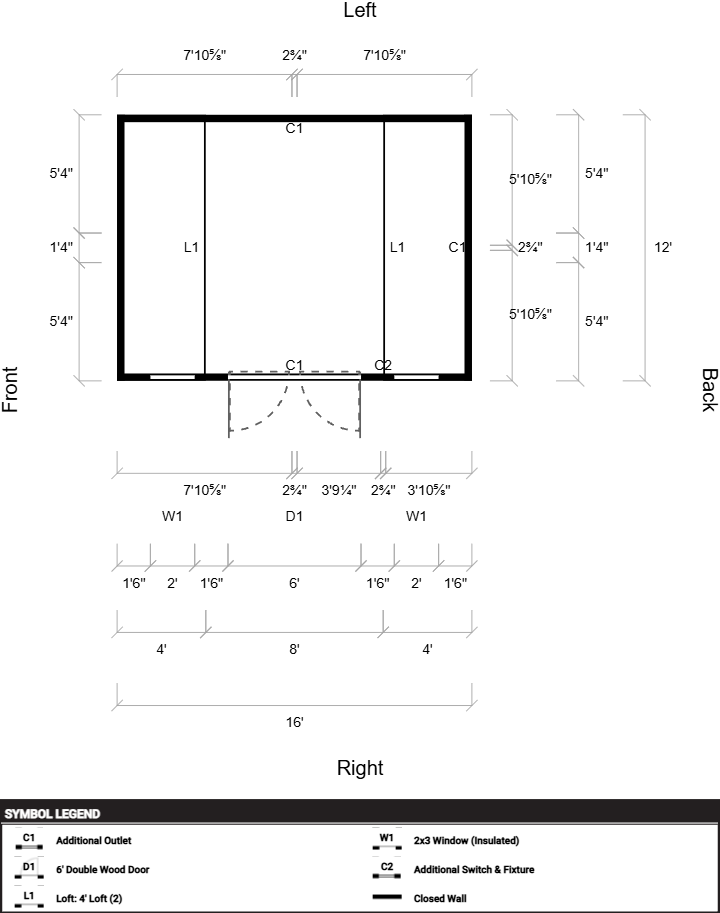 Side Lofted Barn 12x16 - Image 2