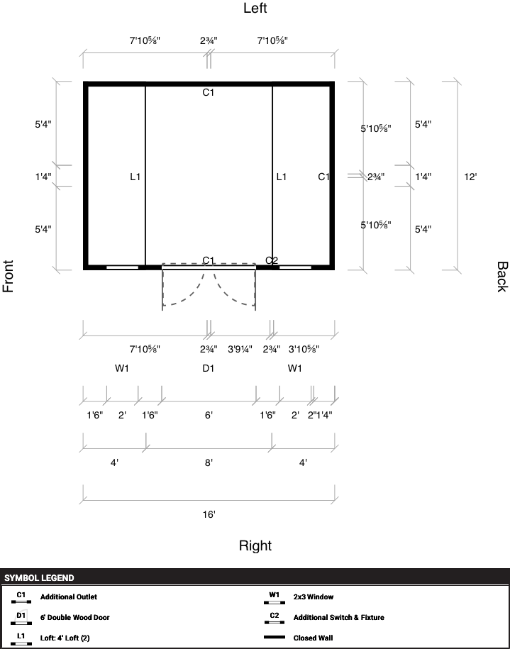 Side Lofted Barn 12x16 - Image 2