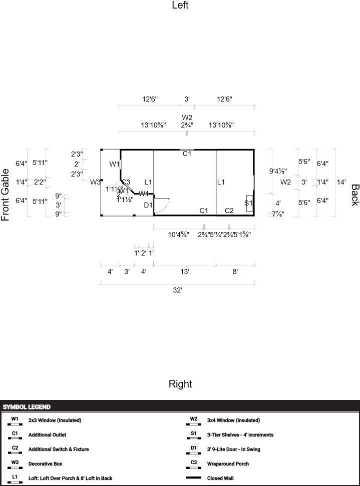 Deluxe Lofted Barn Cabin 14x32 - Image 2