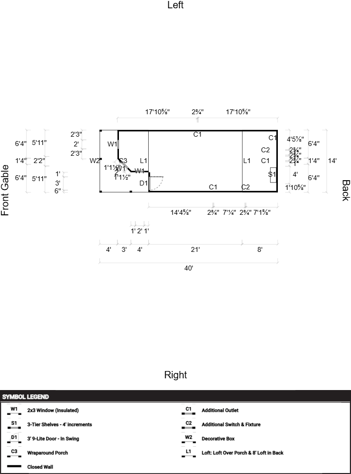 Deluxe Lofted Barn Cabin 14x40 - Image 2