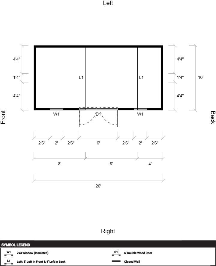 Side Lofted Barn 10x20 - Image 2